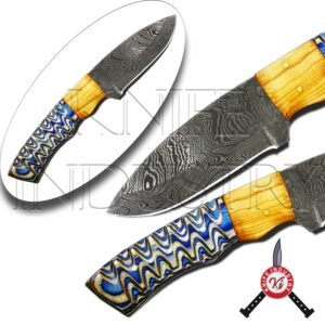 Damascus Steel Hand Forged Full Tang Skinner