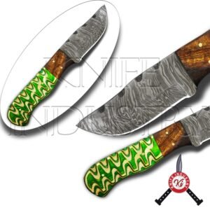 Damascus Steel Hand Forged Full Tang Skinner