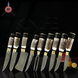 Stag horn handle 9 pcs unique designed Chef Set
