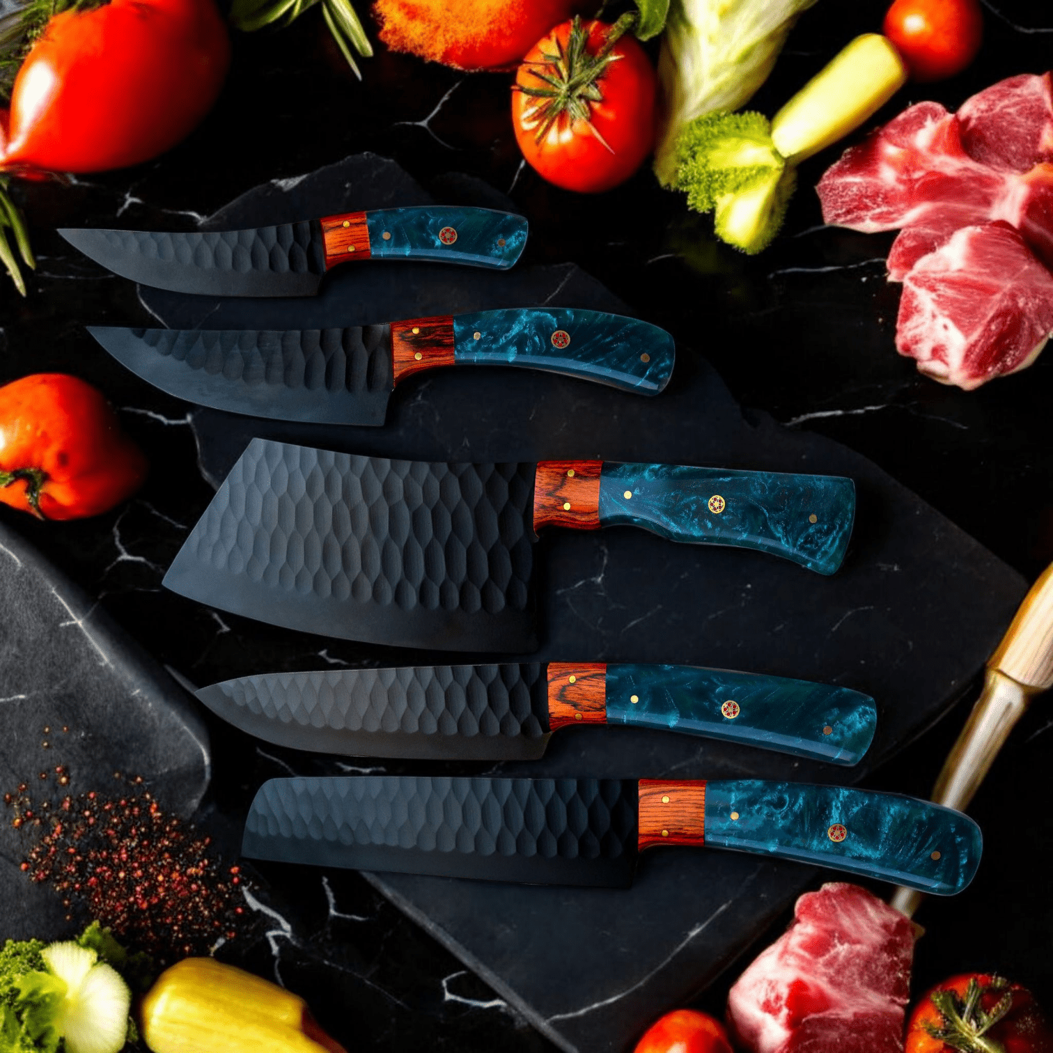 6 (2) (1) kitchen knife set
