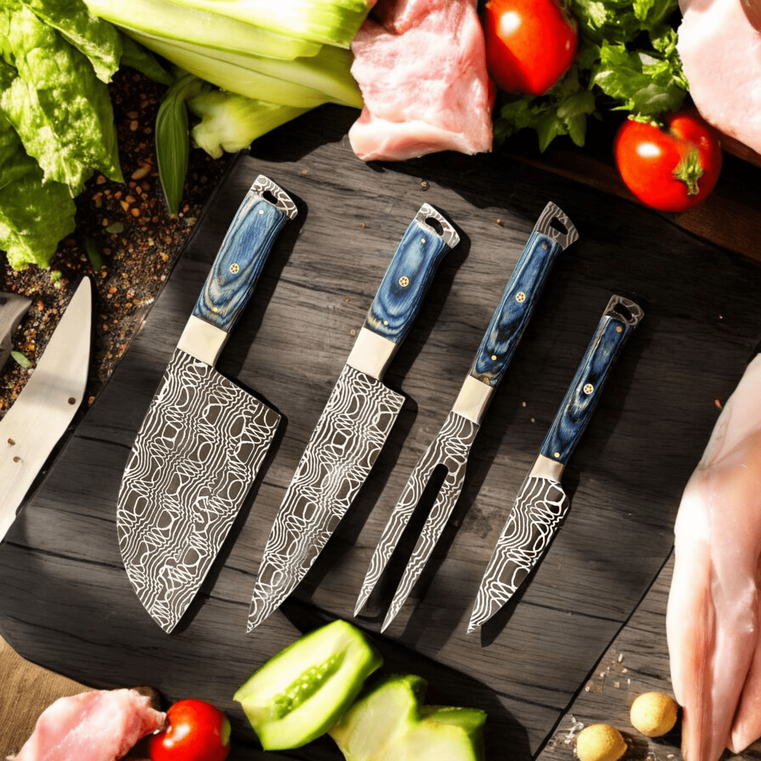 7 (1) (3) kitchen knife set