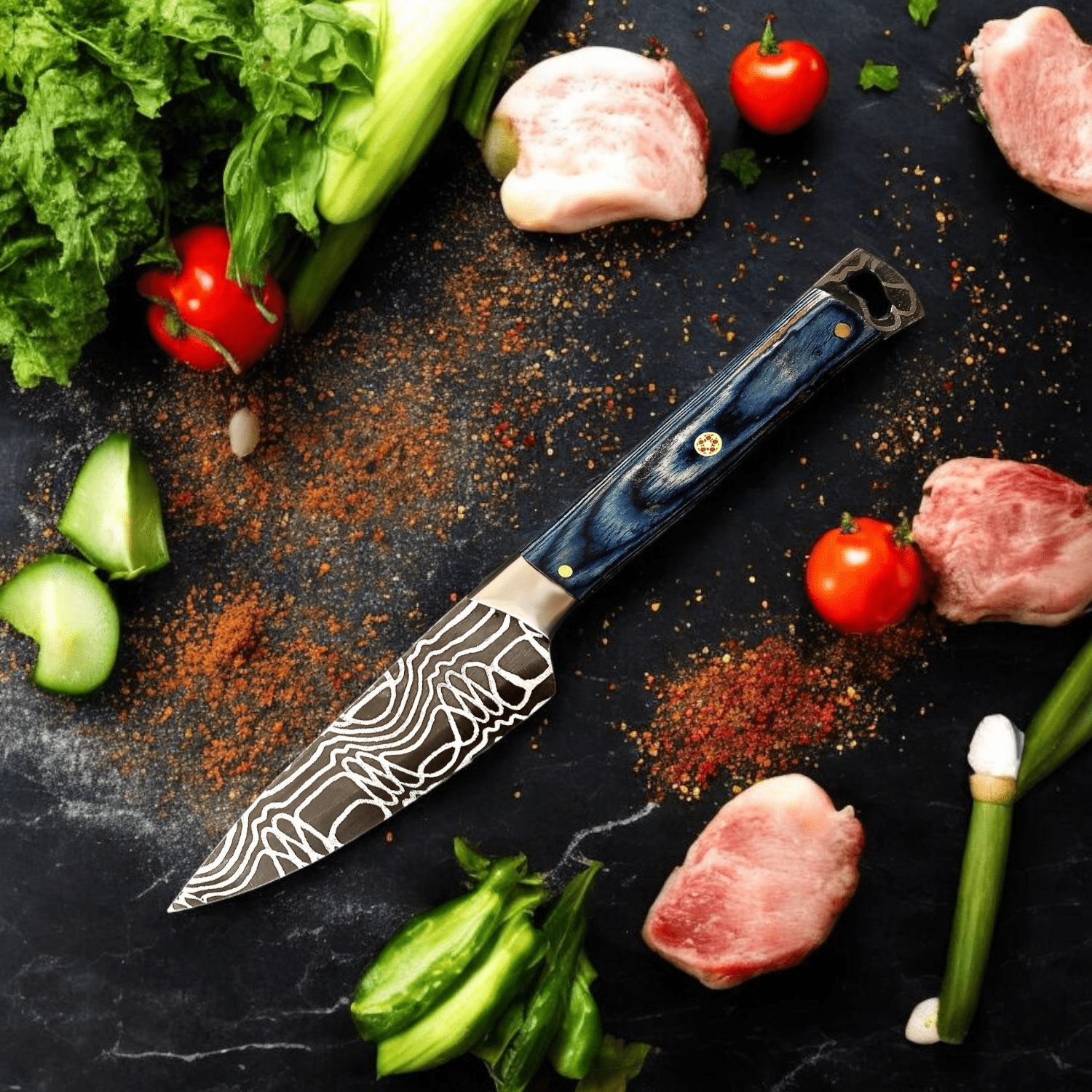 7 (1) (4) kitchen knife set