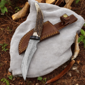 stag horn handle hunting knife