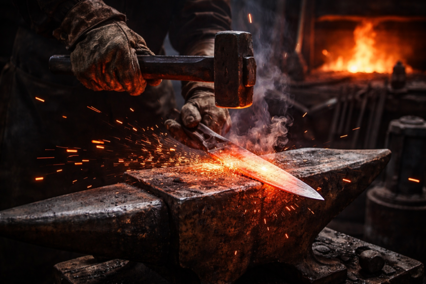 knife industry Handmade vs Factory-Made Knives