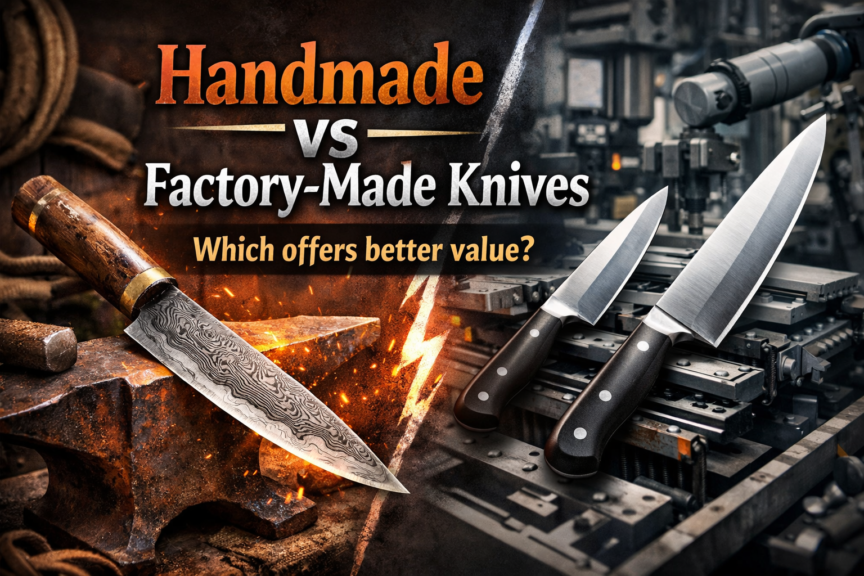 knife industry Handmade vs Factory-Made Knives