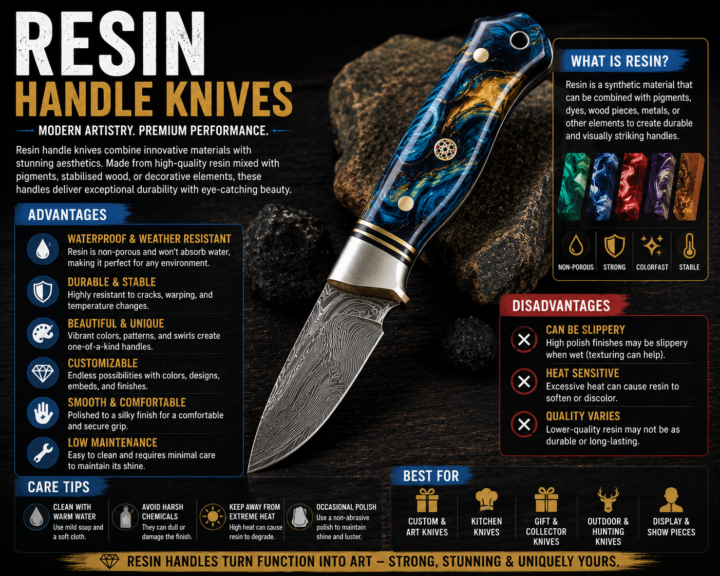 wood vs resin knife handle