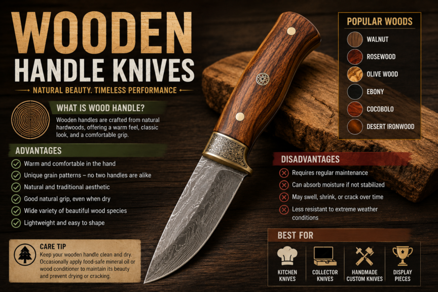 wood vs resin knife handle