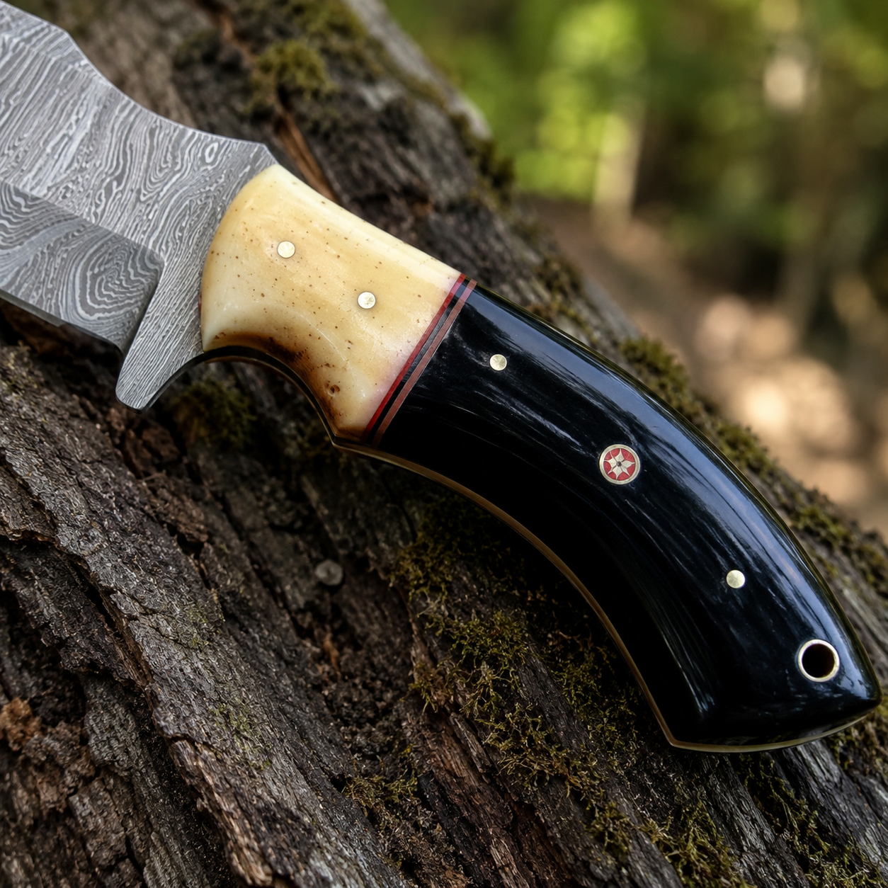handmade Damascus Tracker knife