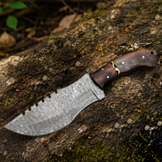 handmade Damascus tracker knife