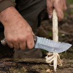 handmade Damascus tracker knife