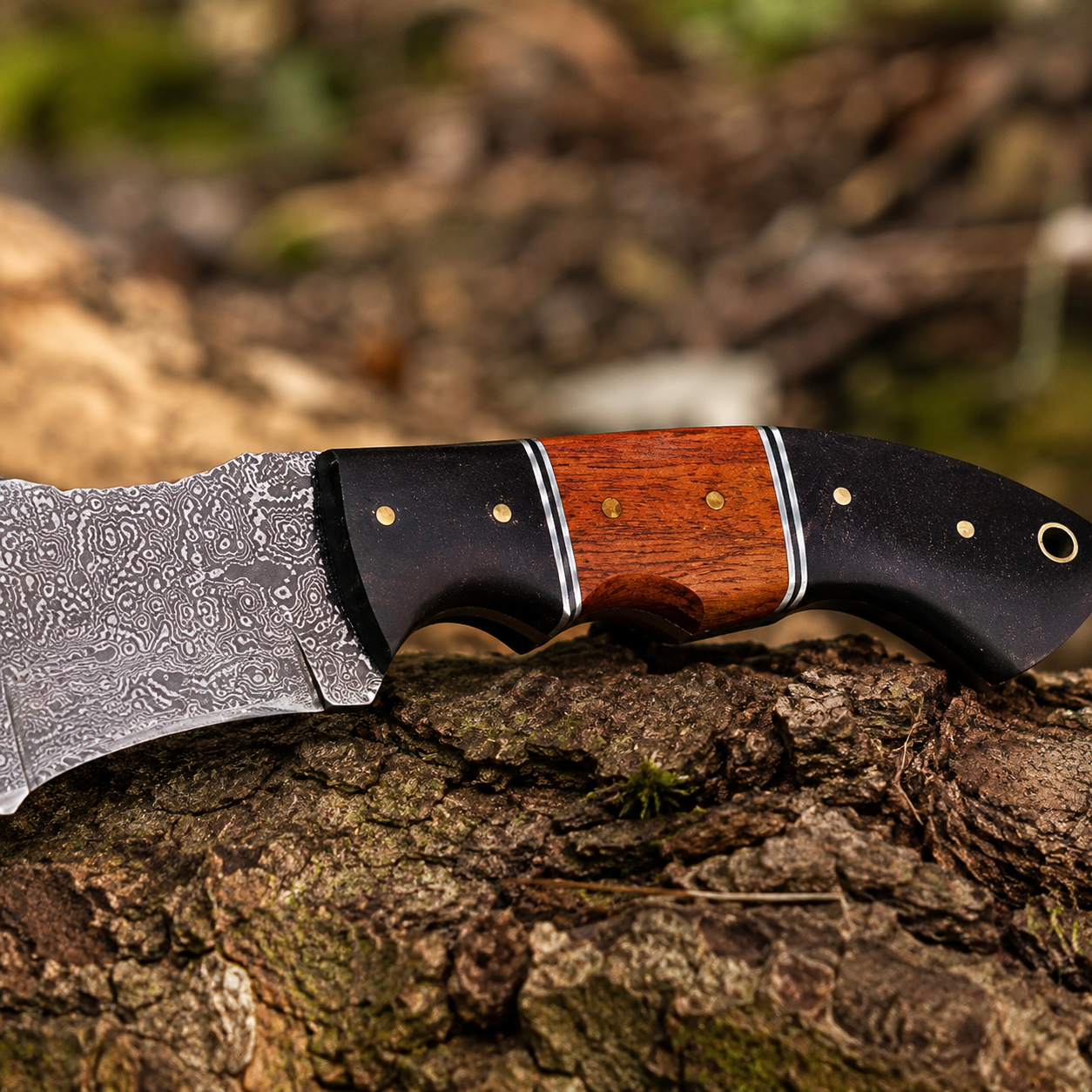 handmade damascus tracker knife outdoor knife