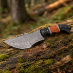 handmade damascus tracker knife outdoor knife