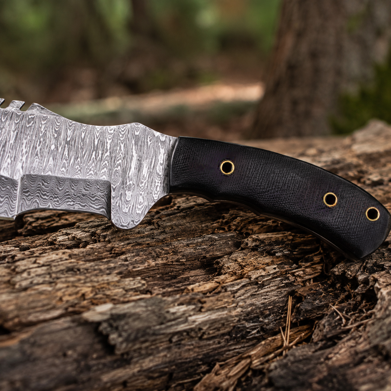 handmade damascus tracker knife outdoor knife