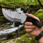handmade damascus tracker knife outdoor knife