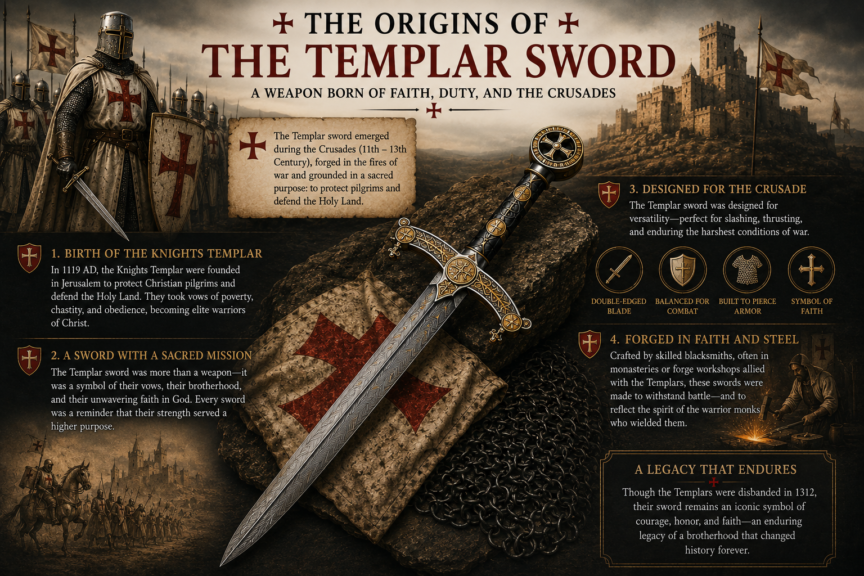 History of the Medieval Templar Knights Sword