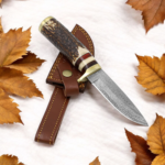 hunting knife stag handle