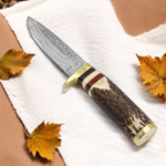 hunting knife stag handle