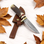 hunting knife stag handle