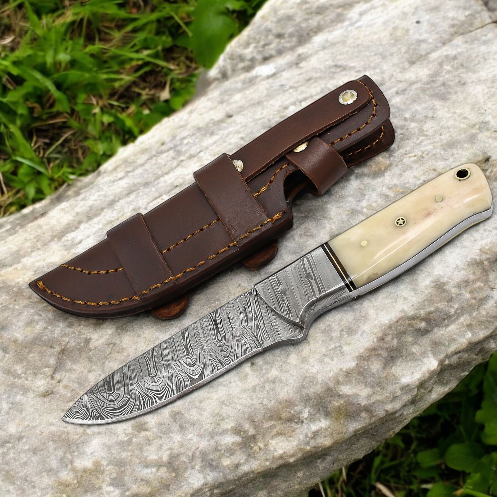 HANDMADE DAMASCUS HUNTING KNIFE (4)