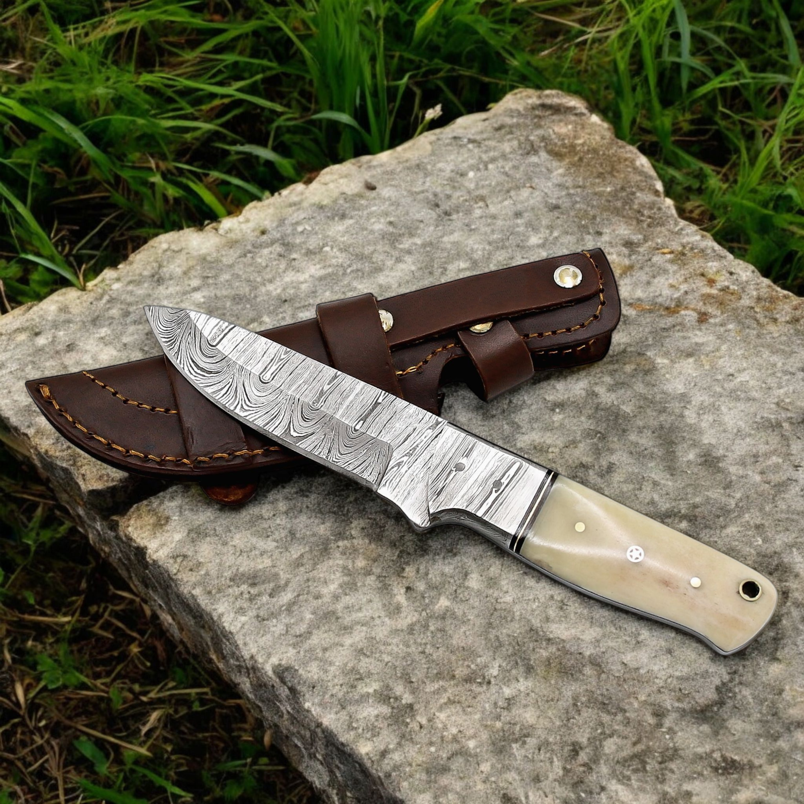 HANDMADE DAMASCUS HUNTING KNIFE (4)